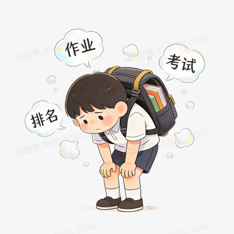 彩色卡通心理健康免抠元素