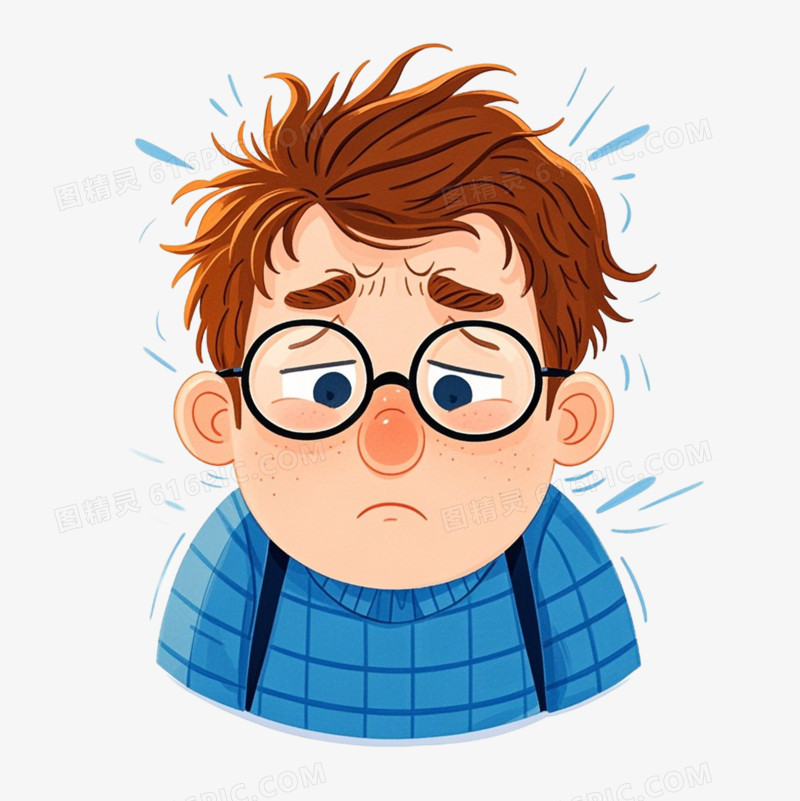 彩色卡通心理健康免抠元素