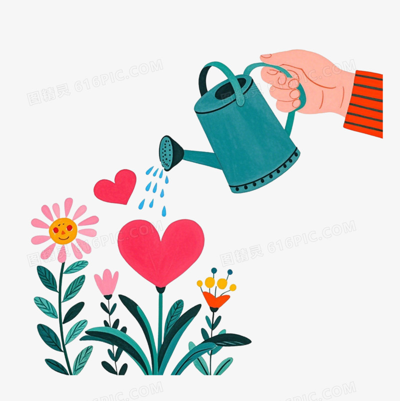 彩色卡通心理健康免抠元素