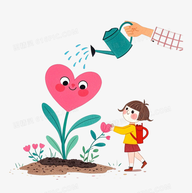 彩色卡通心理健康免抠元素