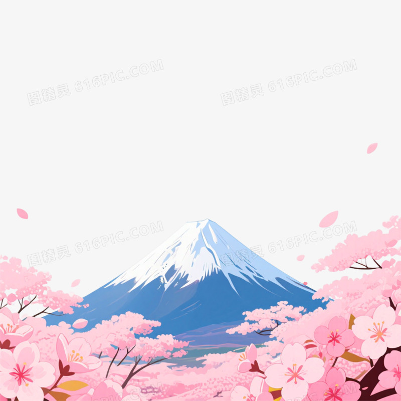 插画风格日本元素免抠元素