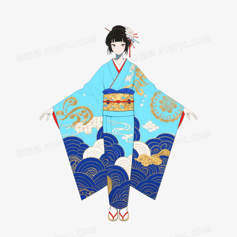 插画风格日本元素免抠元素