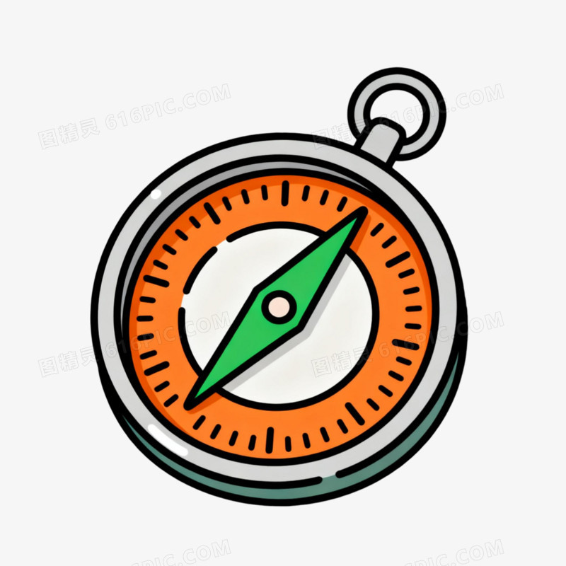 卡通手绘指南针免抠元素