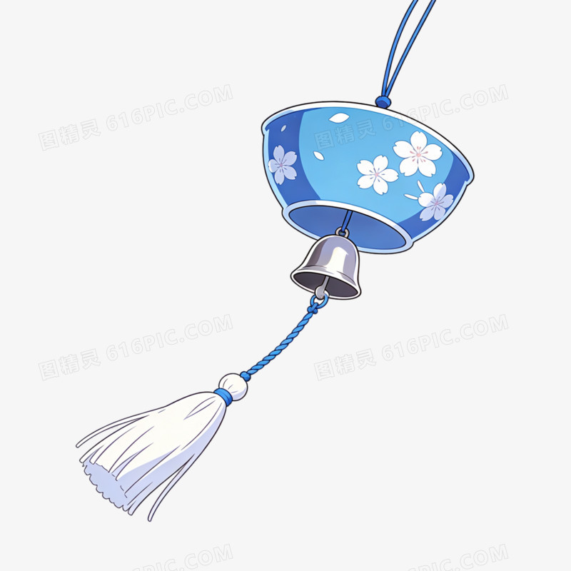 卡通风日本风铃装饰免抠元素