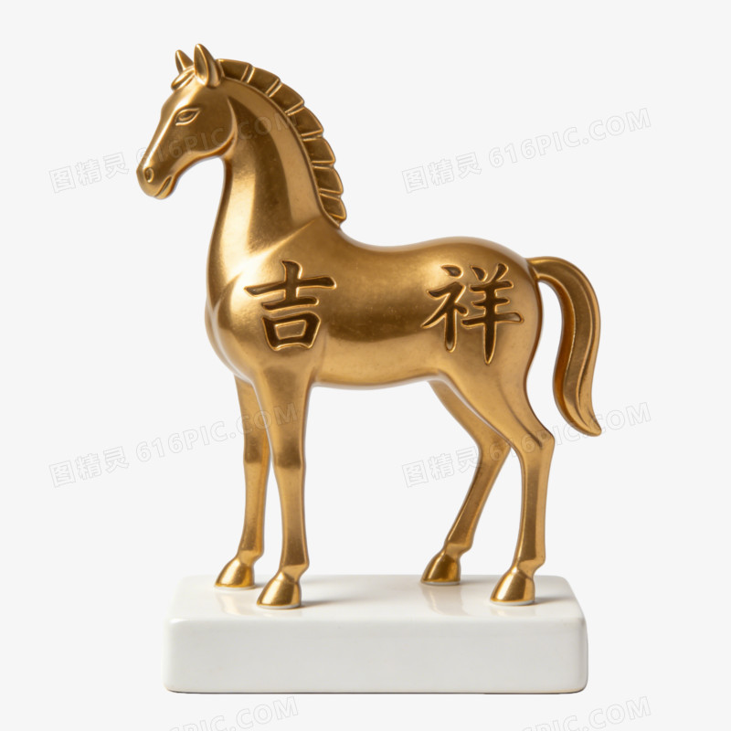 马年文创金马吉祥ai免抠元素