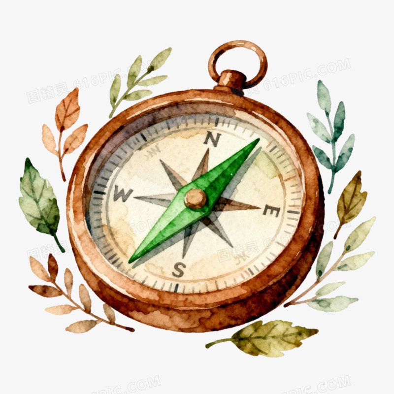 卡通手绘指南针免抠元素