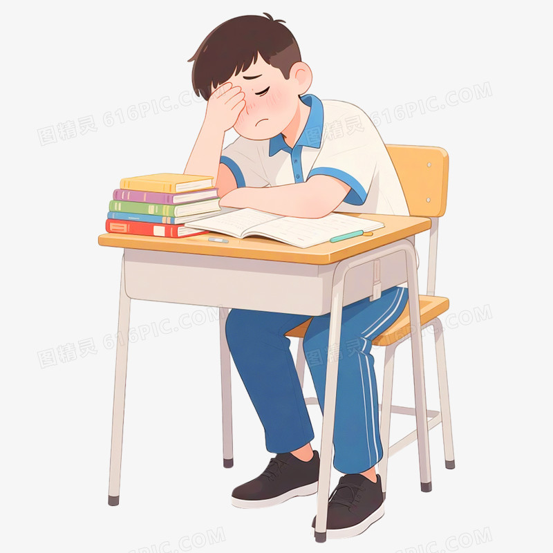 卡通手绘心理压力大免抠元素