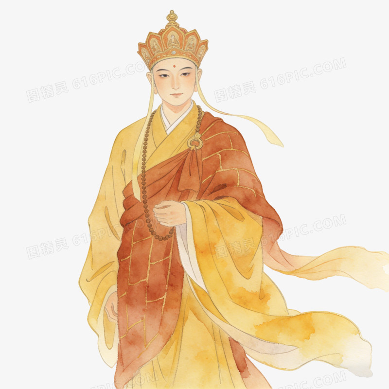 西游记金色唐僧ai免抠元素