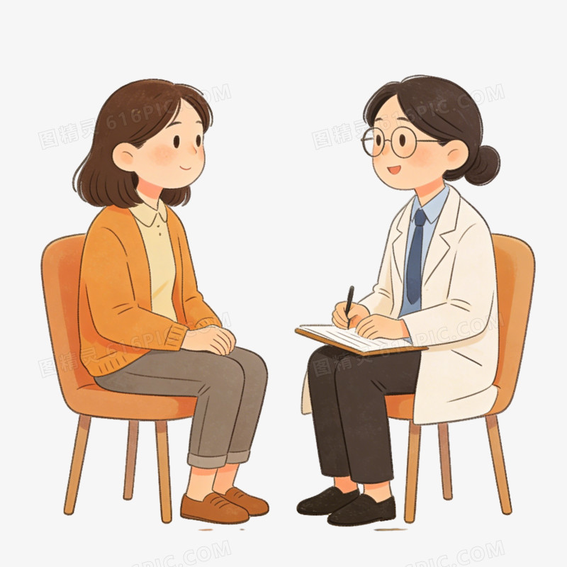 心理健康教育抑郁看心理医生ai免抠元素