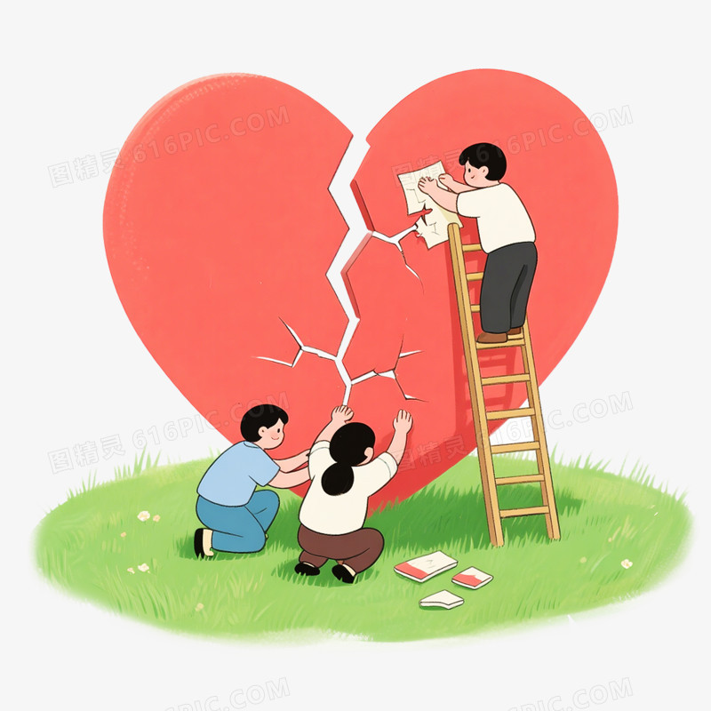 卡通手绘心理压力大免抠元素