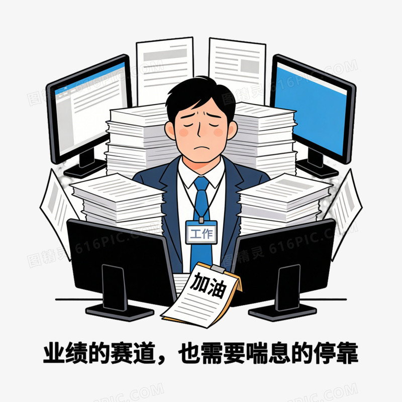 工作业绩压力ai免抠元素