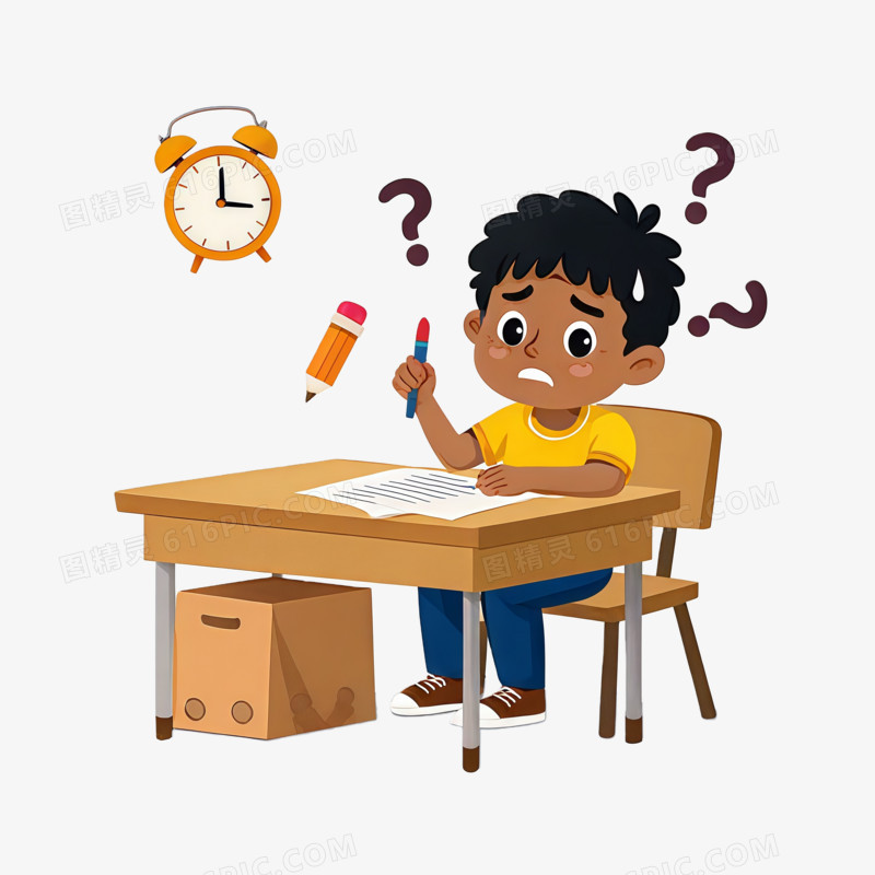 学习困难压力ai免抠元素