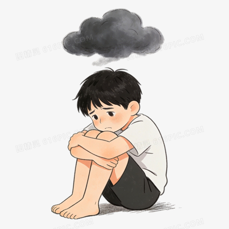 插画风心理健康免抠元素