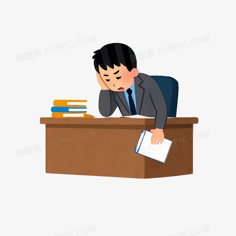 男士工作压力ai免抠元素