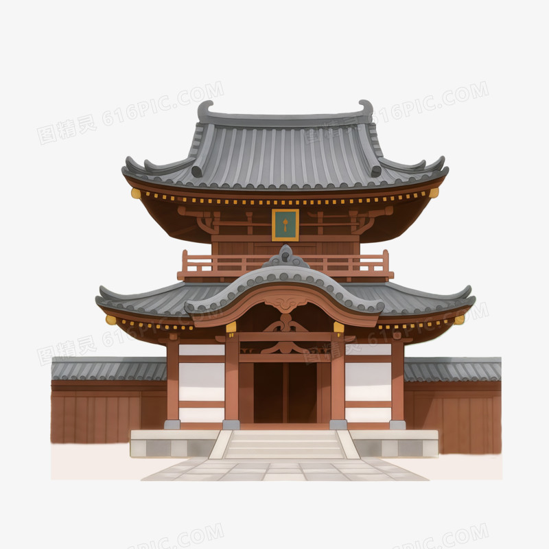 日系日本建筑素材ai免抠元素