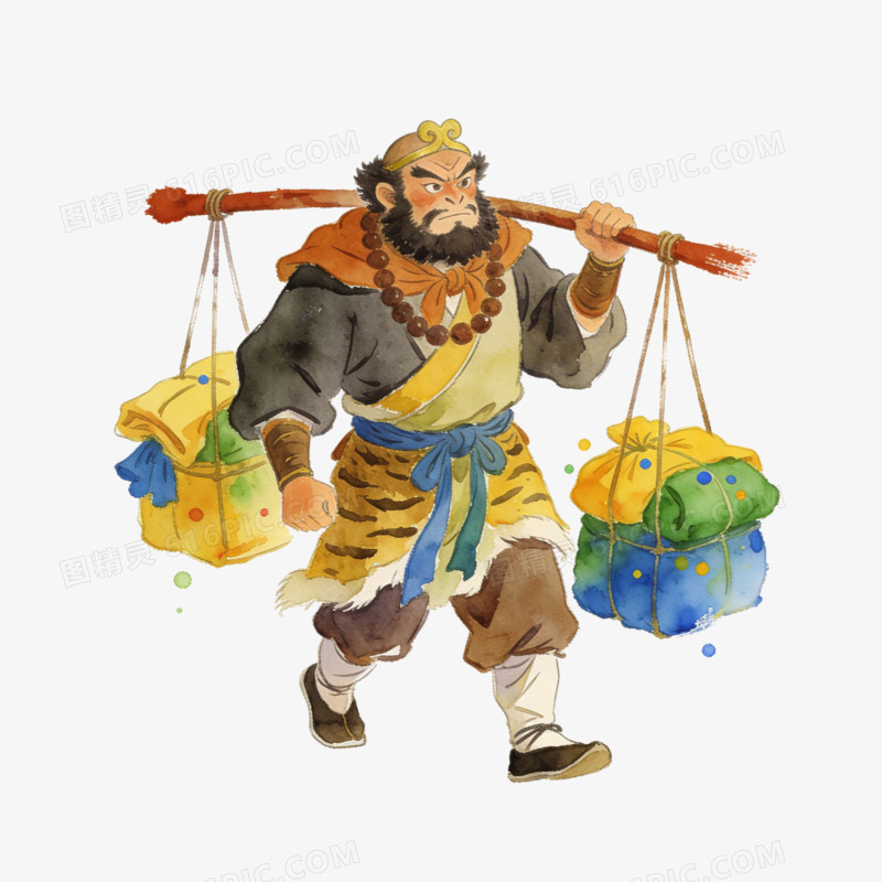西游记沙僧挑担ai免抠元素