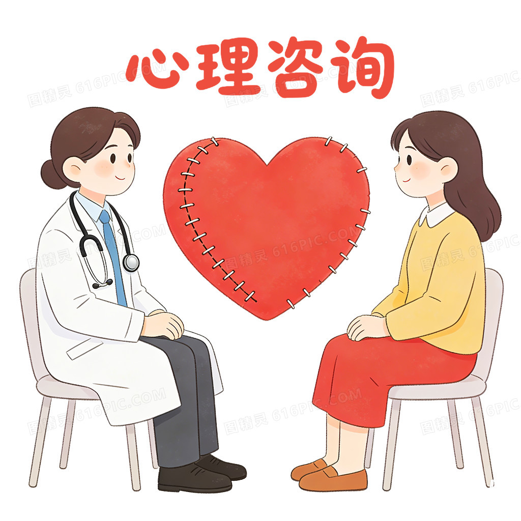 卡通手绘心理压力大免抠元素