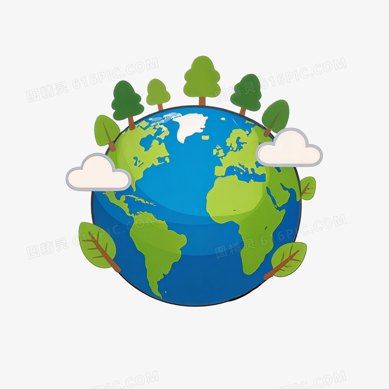 新能源绿色地球数字ai免抠元素