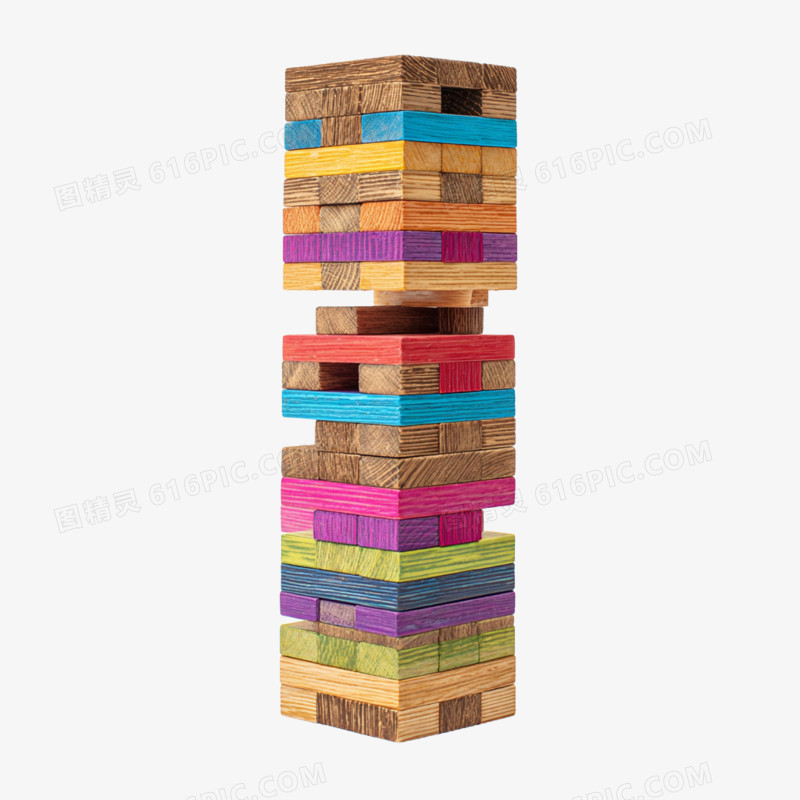 实拍益智玩具百变平衡叠叠高免抠元素