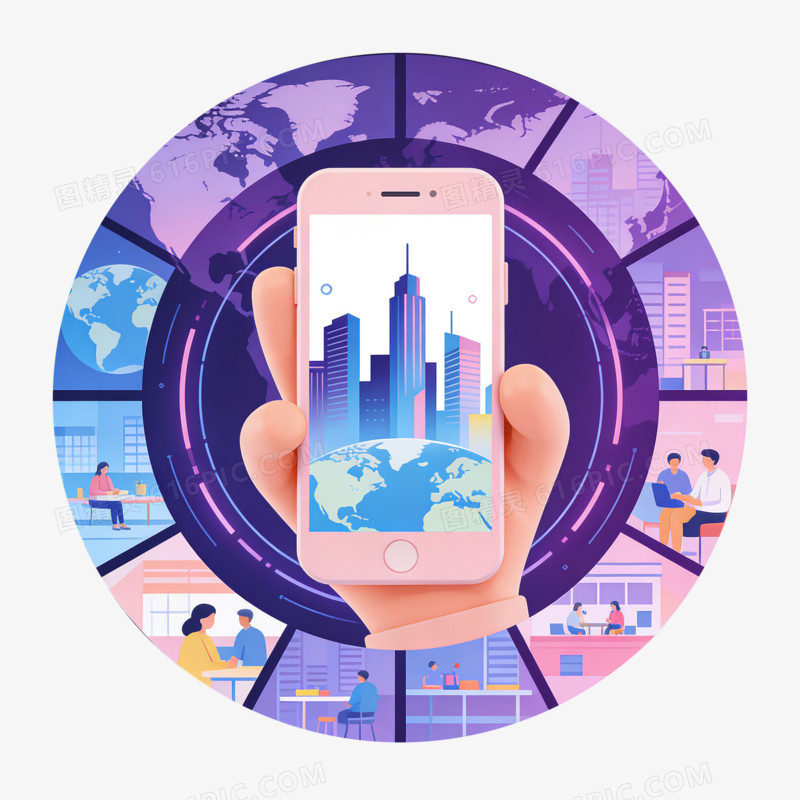 扁平风未来科技免抠元素