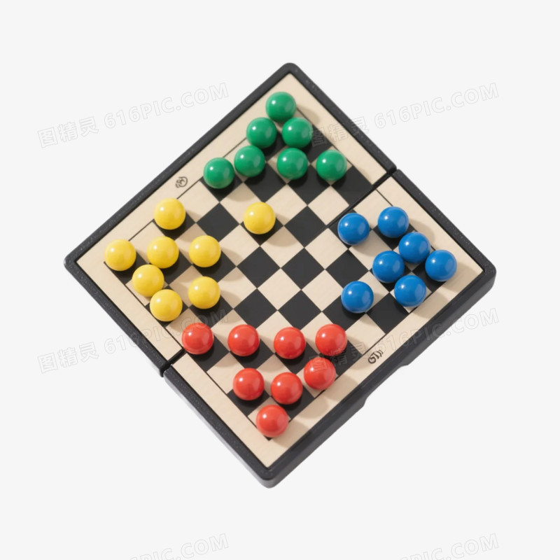 实物儿童益智玩具跳棋免抠元素