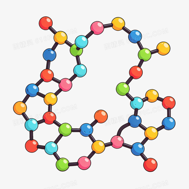 卡通分子球链玩具免抠元素
