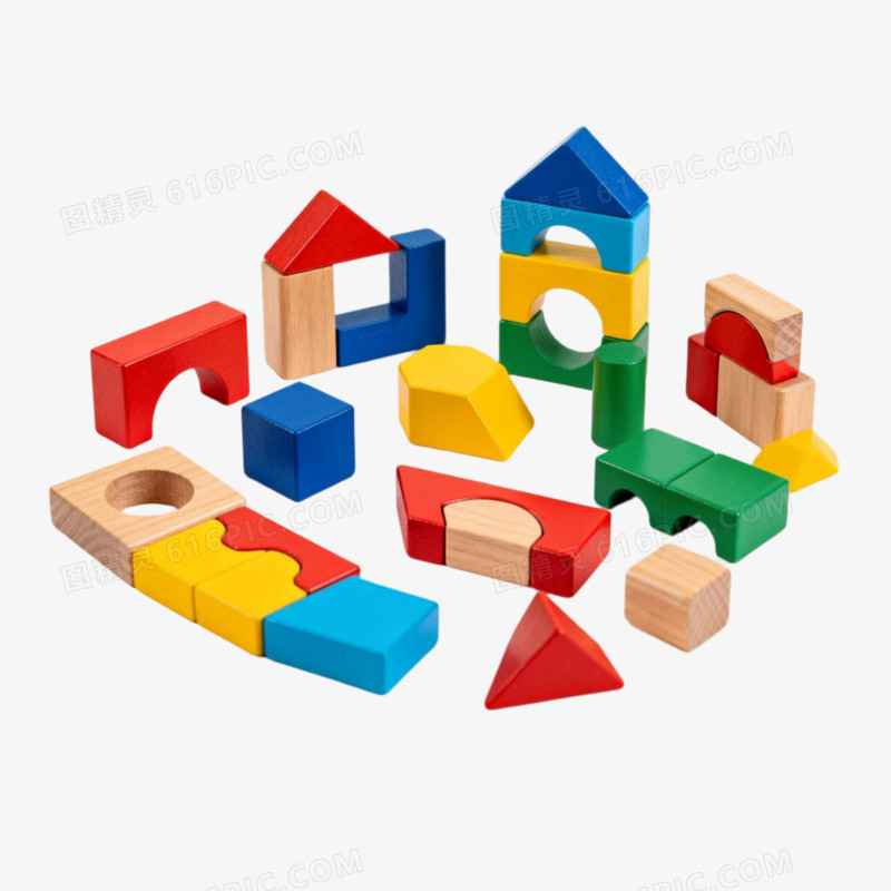 彩色积木拼图玩具