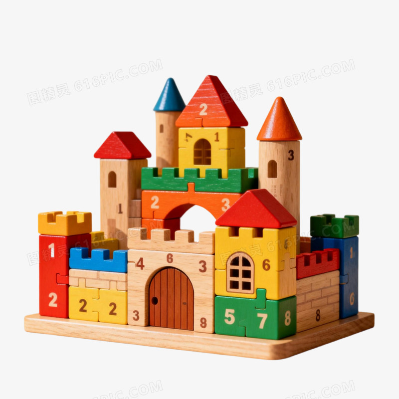 立体积木拼图城堡