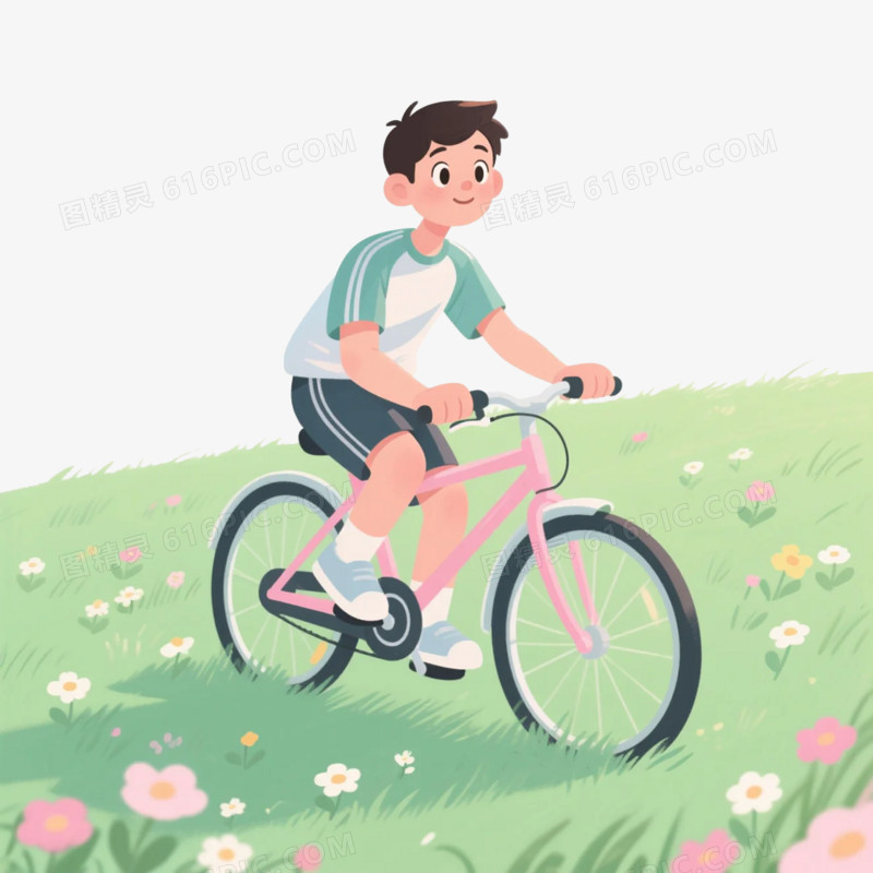 卡通插画风春季立春春游免抠元素