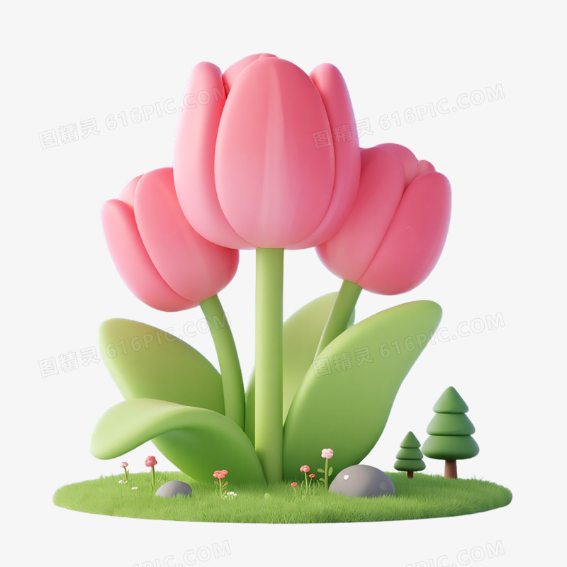 3D春天的花免抠元素