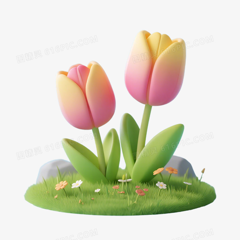 3D春天的花免抠元素