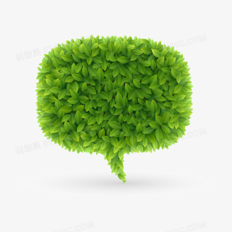 绿色树叶对话框