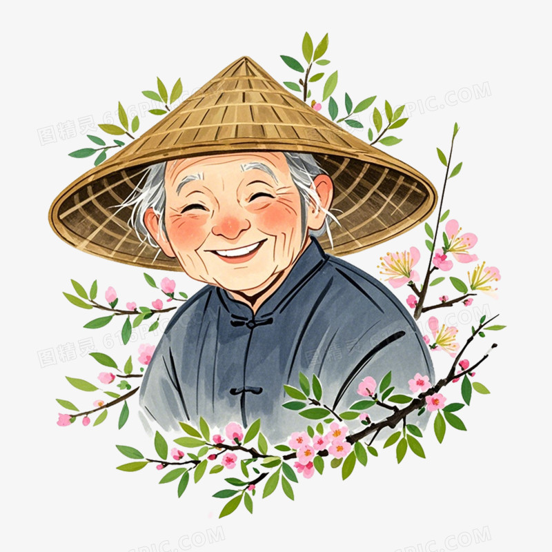 彩色卡通立春节气免抠元素