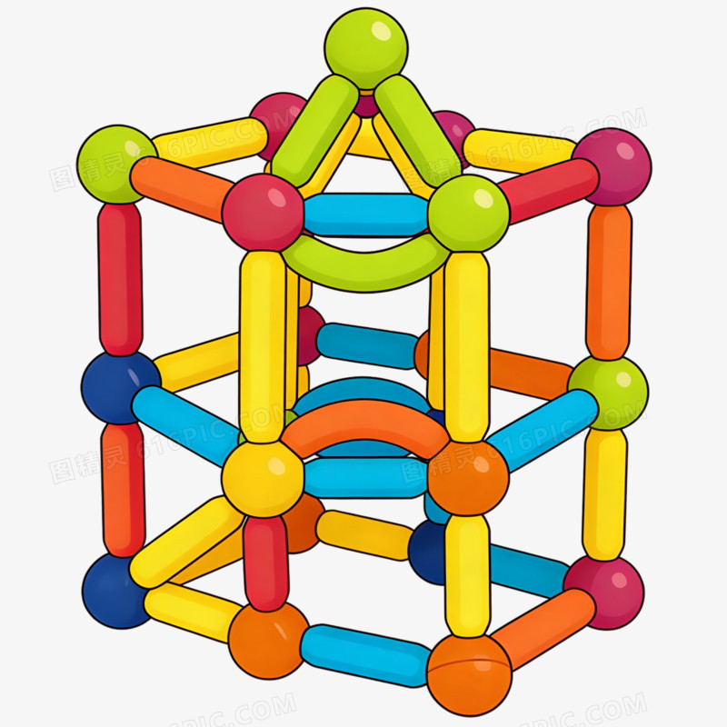 儿童益智玩具磁力棒免抠元素