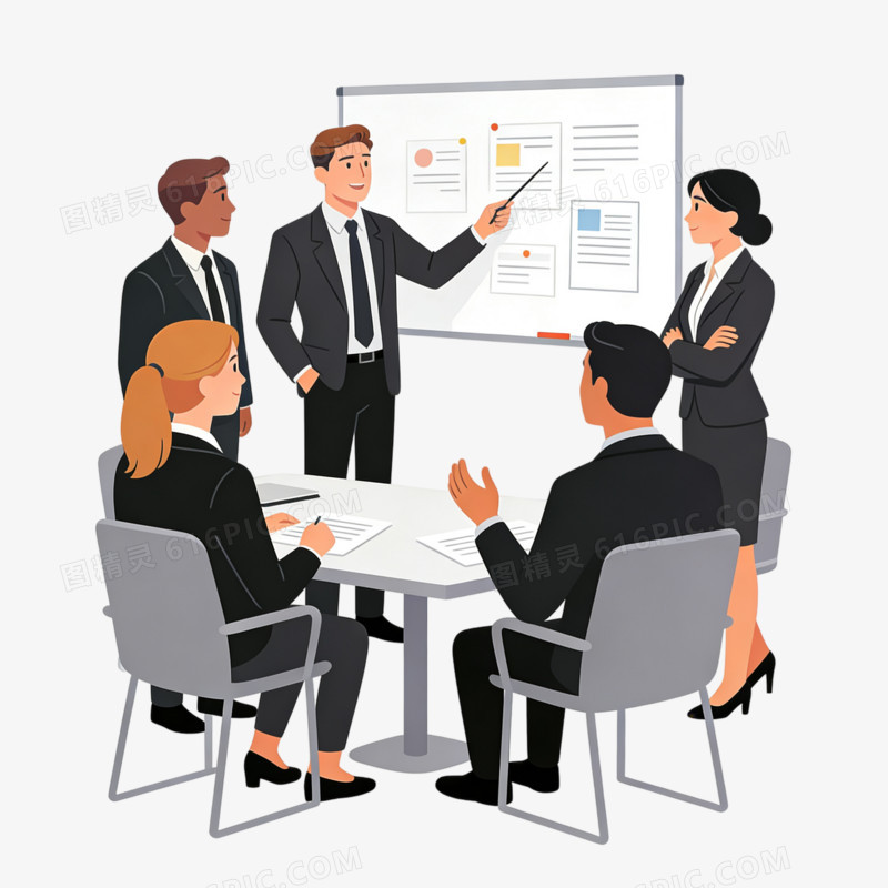 卡通手绘风讨论免抠元素