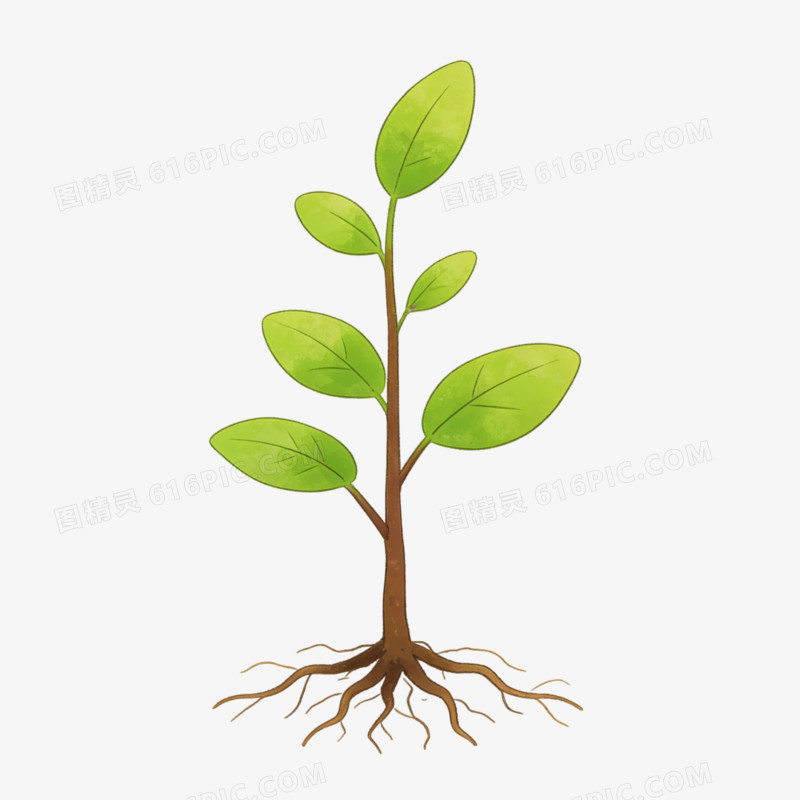 卡通手绘风植树节免抠元素