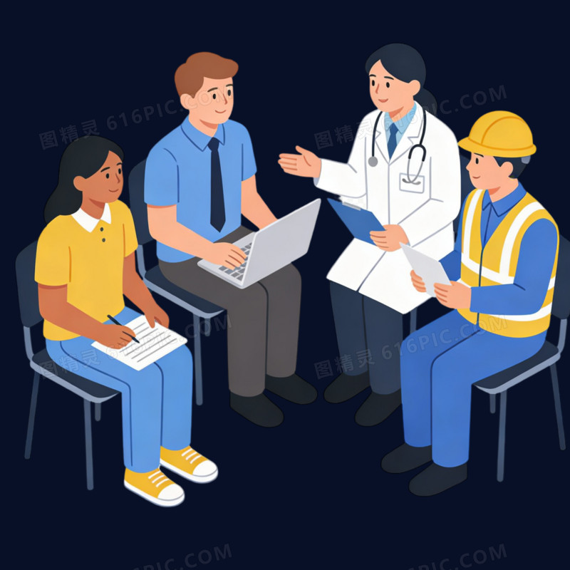 卡通手绘风讨论免抠元素