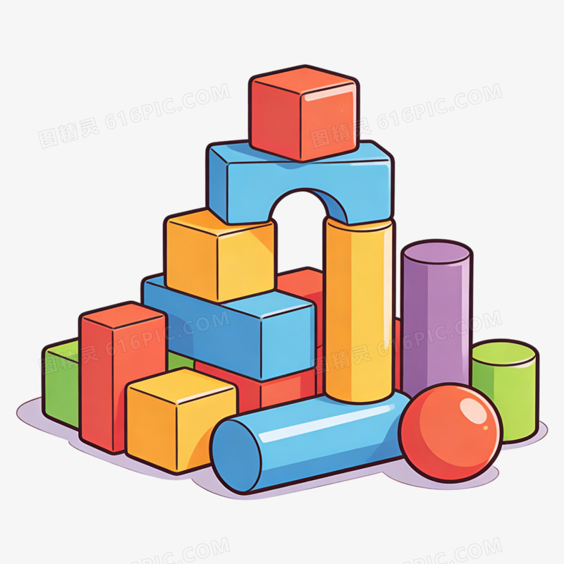 儿童益智玩具积木免抠元素
