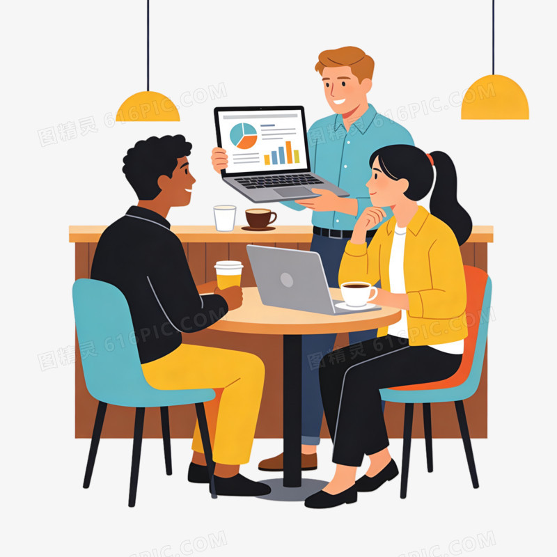 卡通手绘风讨论免抠元素