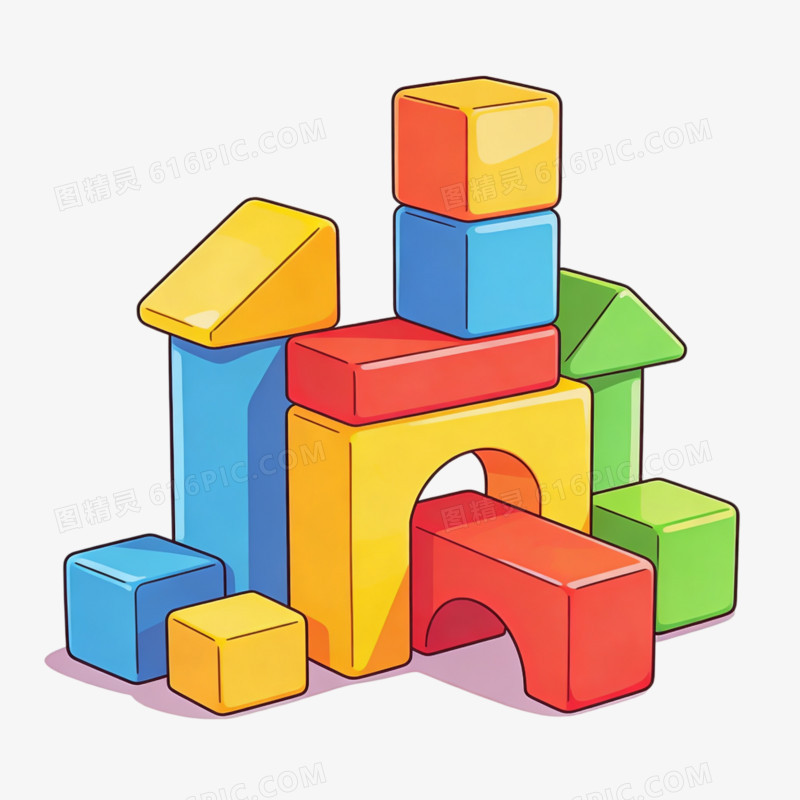 儿童益智玩具积木免抠元素