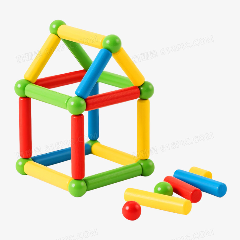 磁力棒儿童益智玩具免抠元素