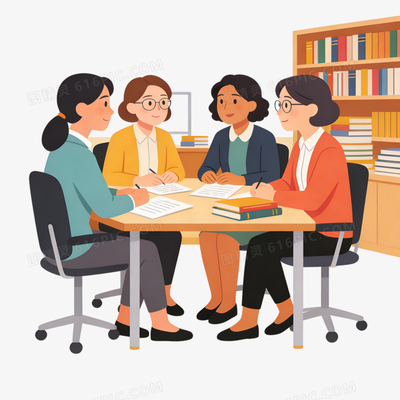 卡通手绘风讨论免抠元素