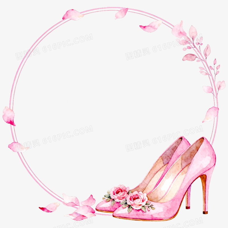 卡通手绘三八妇女节边框免抠元素