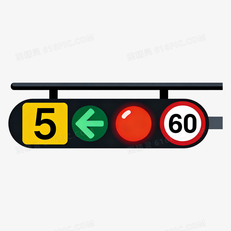 扁平风交通信号免抠元素
