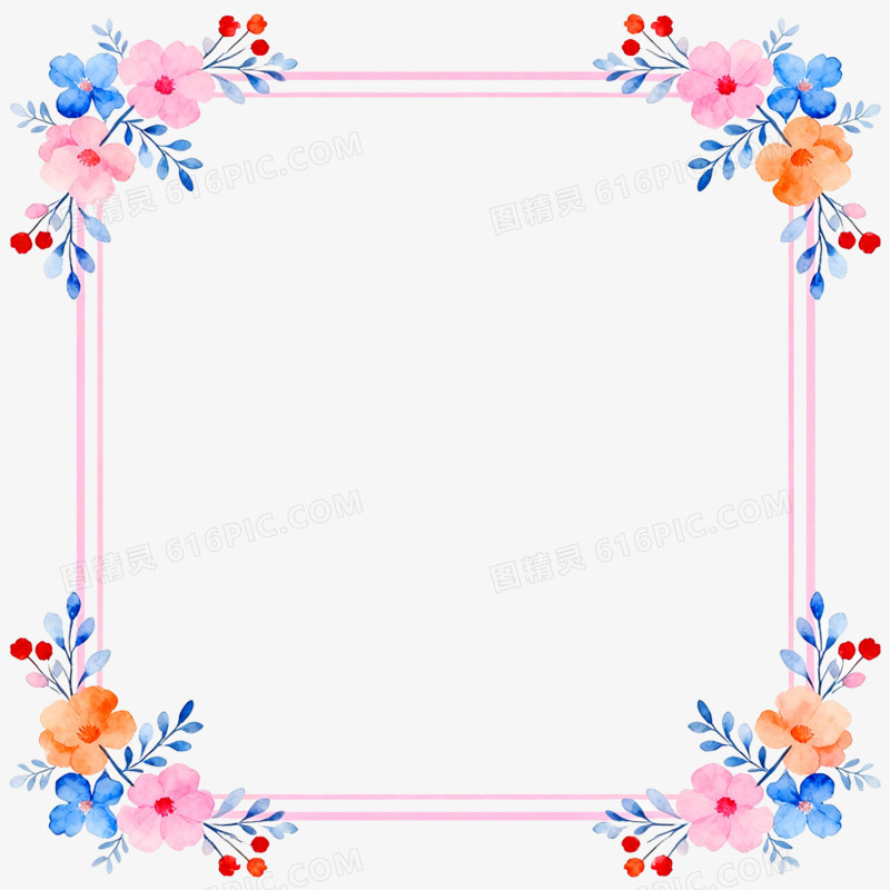 卡通手绘三八妇女节边框免抠元素