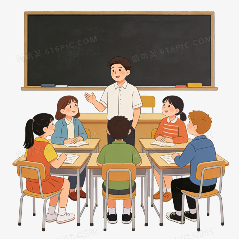 卡通手绘风讨论免抠元素