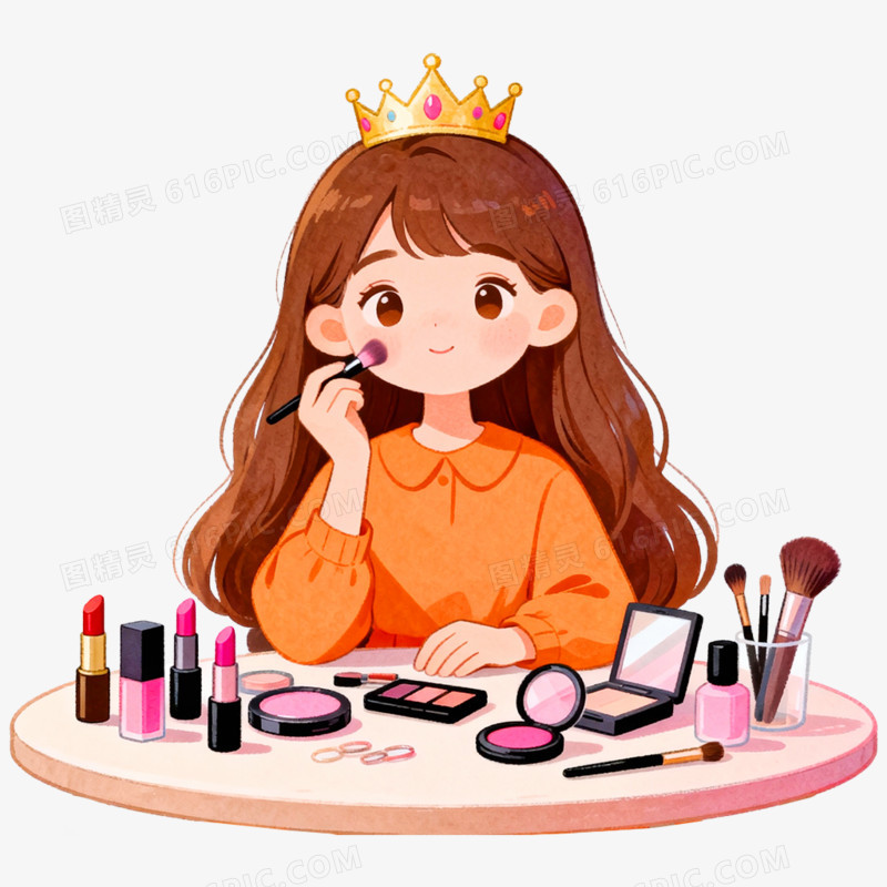 卡通手绘三八妇女节女性形象免抠元素