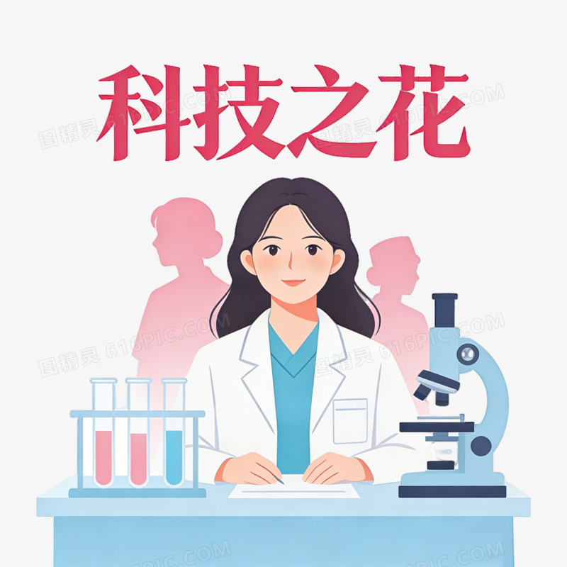 妇女节女王节女神节女性科技之花ai免抠元素