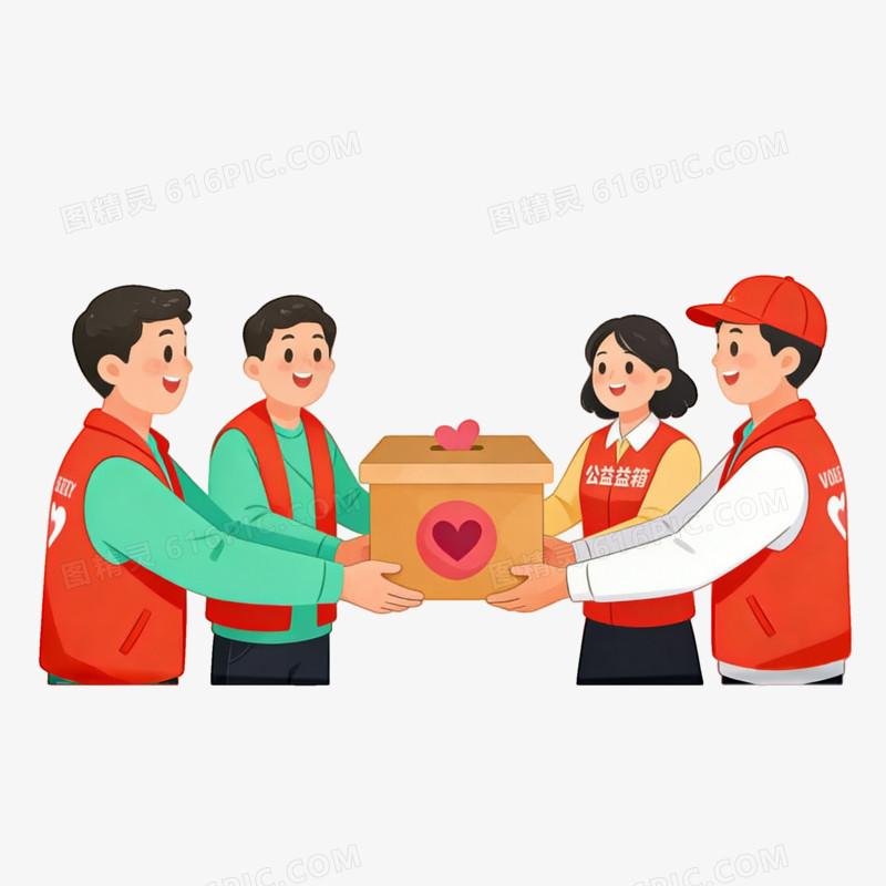 公益慈善事业贡献爱心ai免抠元素