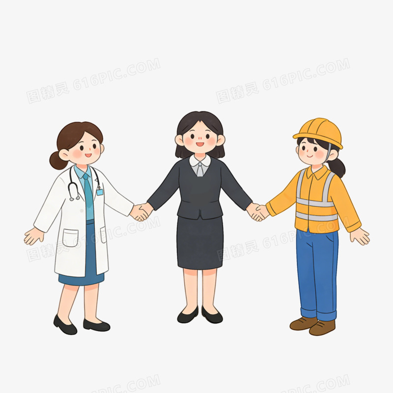 妇女节女王节女神节幸福一家人ai免抠元素